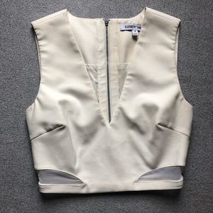 Elizabeth & James White Crop Top